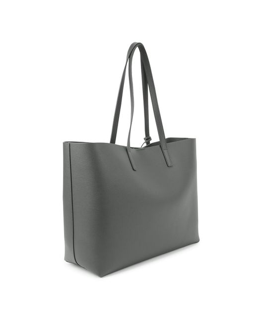 Saint Laurent Gray East West Grained Leather Tote, Tote Bag