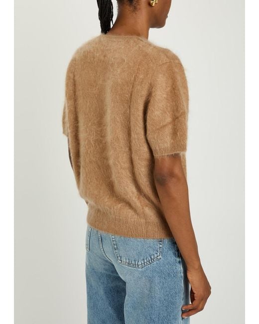 Lisa Yang Natural Lovisa Brushed Cashmere Top