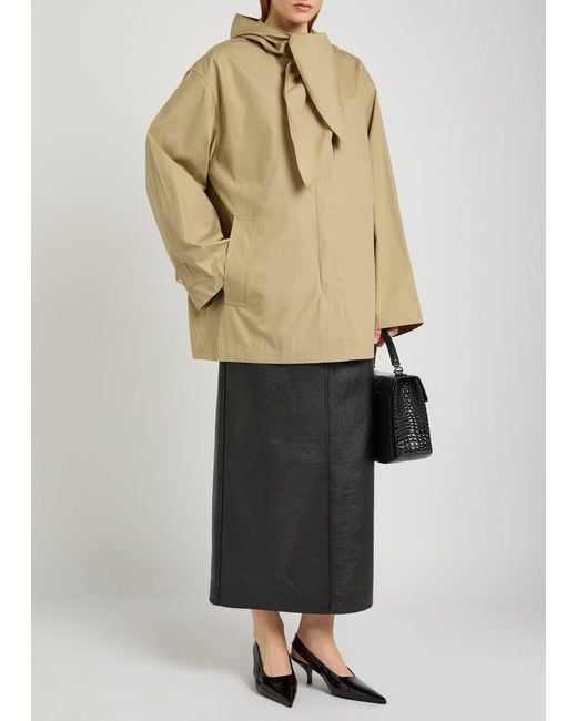 Totême Natural Hooded Scarf-Effect Cotton Jacket
