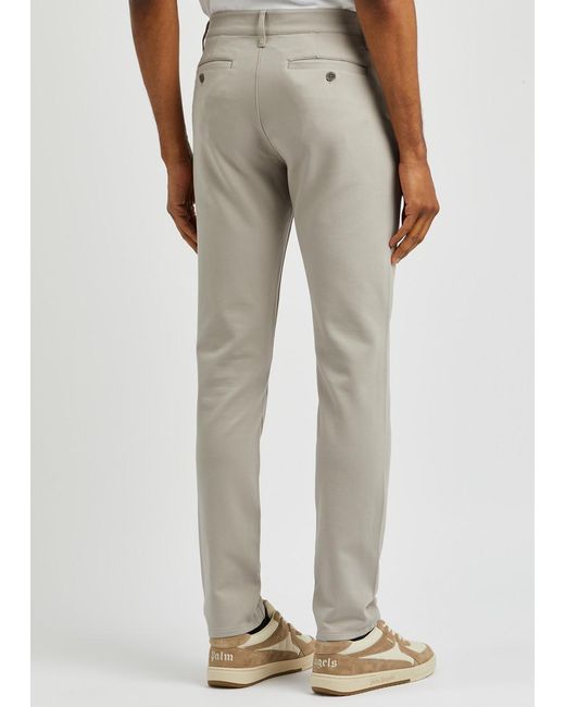 PAIGE Gray Stafford Slim-leg Stretch-jersey Trousers for men
