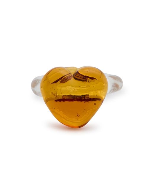 SANDRALEXANDRA Yellow Xl Love Glass Ring