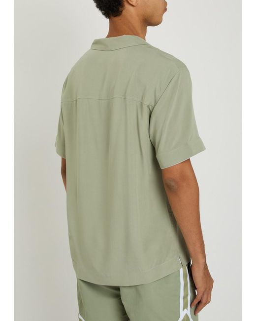 CHE Green Valbonne Stripe-Trimmed Shirt for men