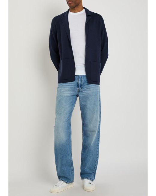 John Smedley White Lorca Fine-Knit Cotton T-Shirt for men