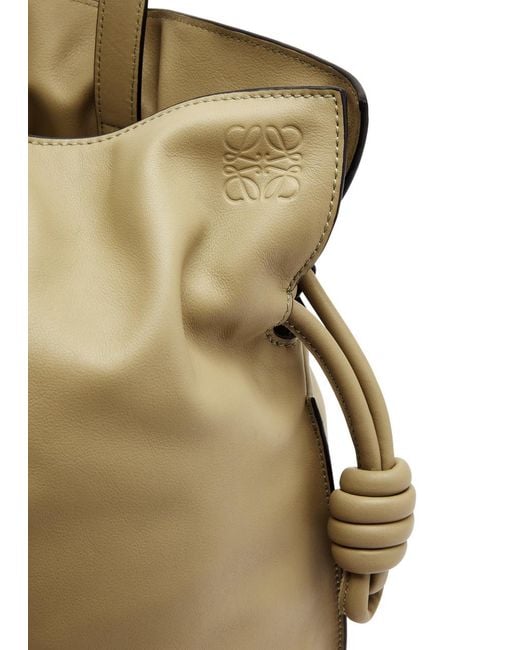 Loewe Natural Flamenco Large Leather Shoulder Bag