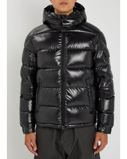 Moncler Black Maya Padded Shell Jacket for men