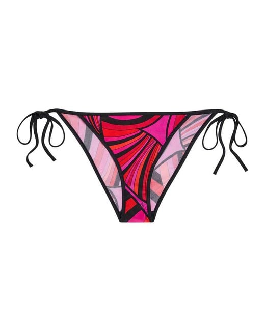 Emilio Pucci Red Printed Bikini Briefs
