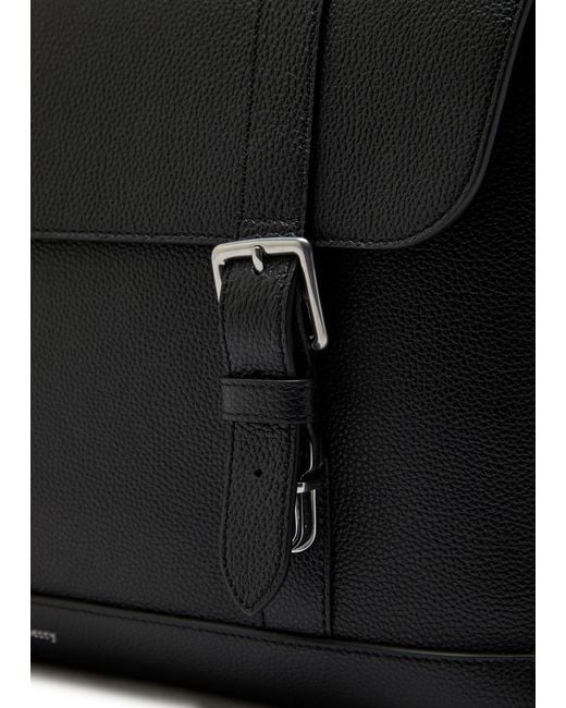 Mulberry Black Chiltern Grained Leather Brief Case for men