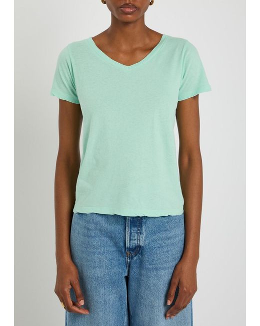American Vintage Green Gamipy Cotton T-Shirt