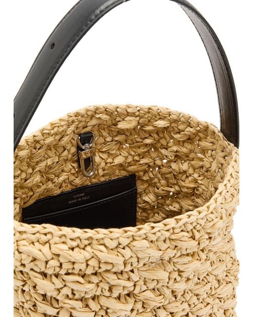 Totême  Natural Belted Small Paper Raffia Tote