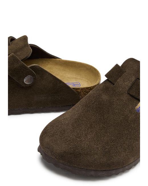 Birkenstock Brown Boston Suede Clogs