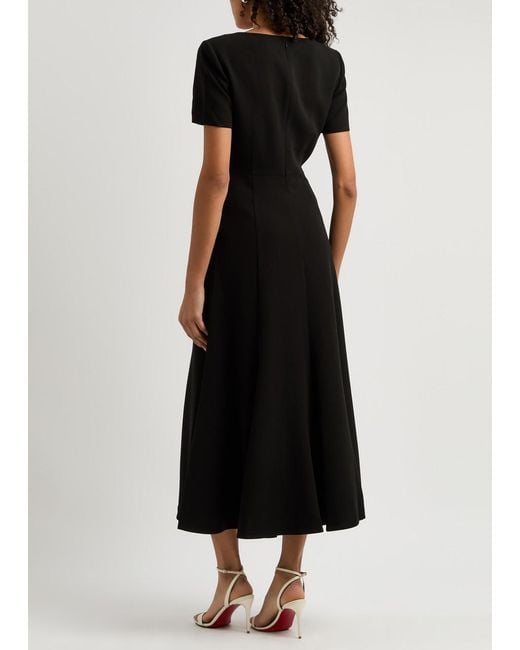 Roland Mouret Black Crepe Midi Dress