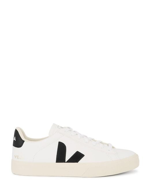 Veja White Campo Leather Sneakers, Sneakers, Grained Leather