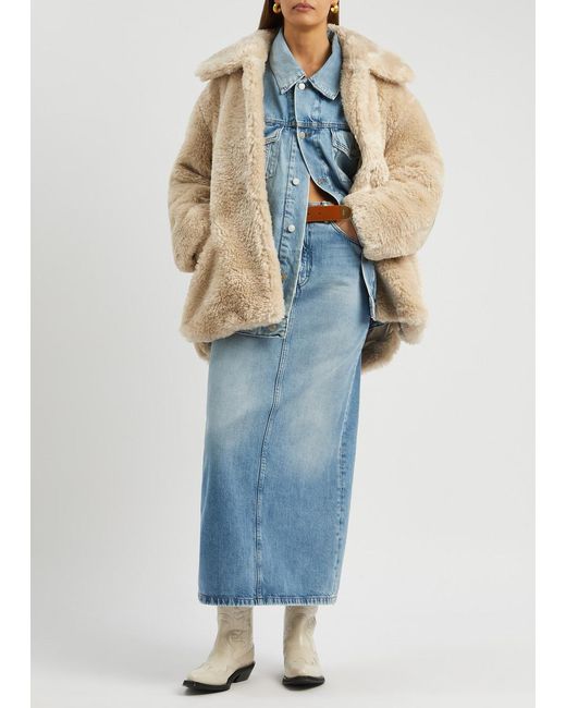 Free People Natural Pretty Perfect Faux Fur Coat