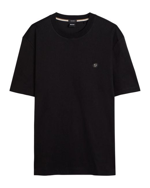 Boss Black C-Taut 01 Logo-Appliquéd Cotton T-Shirt for men