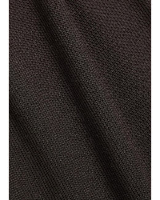 Tala Black 365 Ribbed Stretch-Modal T-Shirt