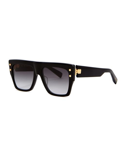 Balmain Black Oversized D-frame Sunglasses