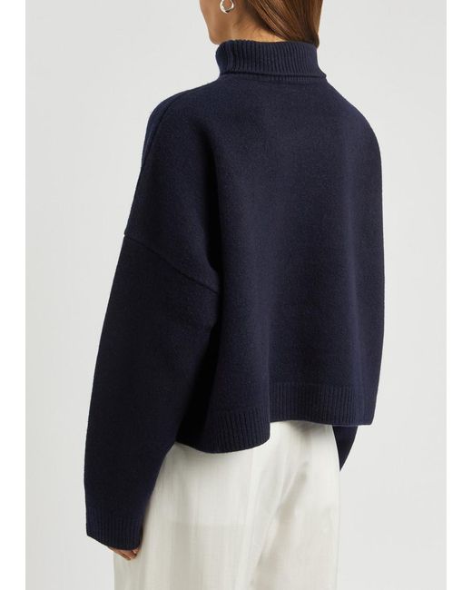 The Row Blue Ezio Wool And Cashmere-blend Jumper
