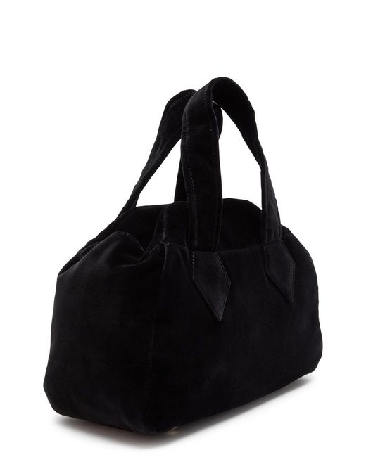 Women's Velvet Top Handle Clutch Bag - Small Tote Purse With Wristlet Loop & Magnetic Closure