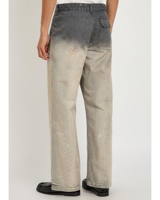 Our Legacy Natural Rig Chino Dirt-Effect Straight-Leg Jeans for men