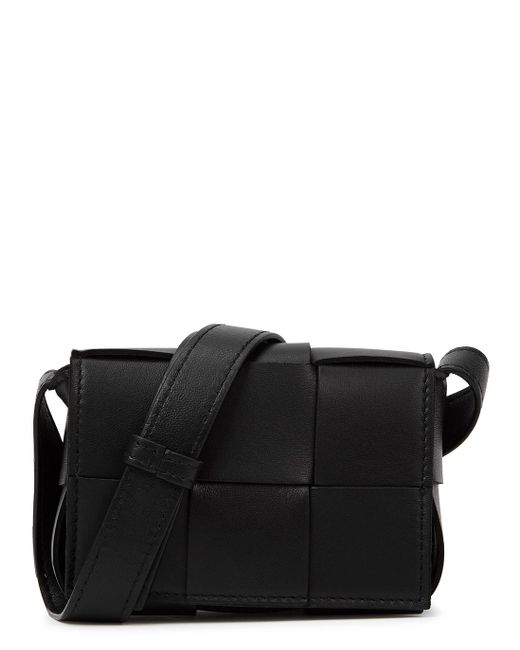 Bottega Veneta Black Candy Cassette Intrecciato Mini Leather Cross-body Bag