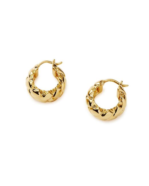 Missoma Metallic X Lucy Williams Waffle Mini 18kt -plated Hoop Earrings