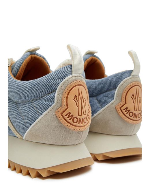 Moncler Blue Pacey Panelled Nylon Sneakers