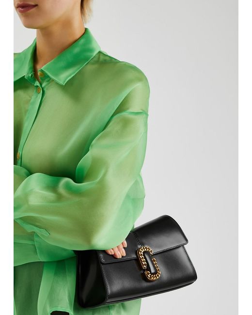 Marc Jacobs The St Marc Leather Clutch in Black Lyst