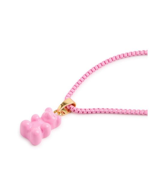 Crystal Haze Jewelry Pink Plastalina Nostalgia Bear Necklace