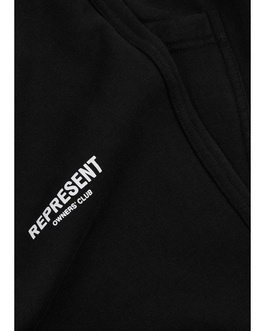 Represent Black Owners Club Logo-print Cotton Sweatpants for men