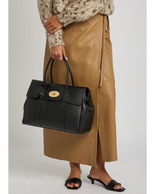 Mulberry Black Bayswater Classic Small Grained Leather Tote