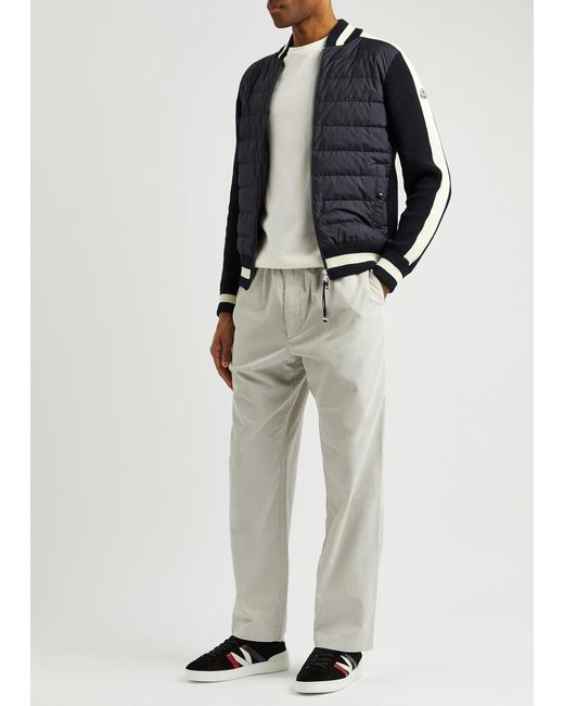 Moncler White Tapered Corduroy Trousers for men