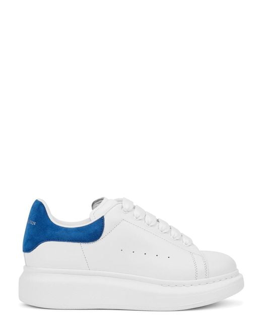 Alexander McQueen Kids Oversized Leather Sneakers in White Lyst