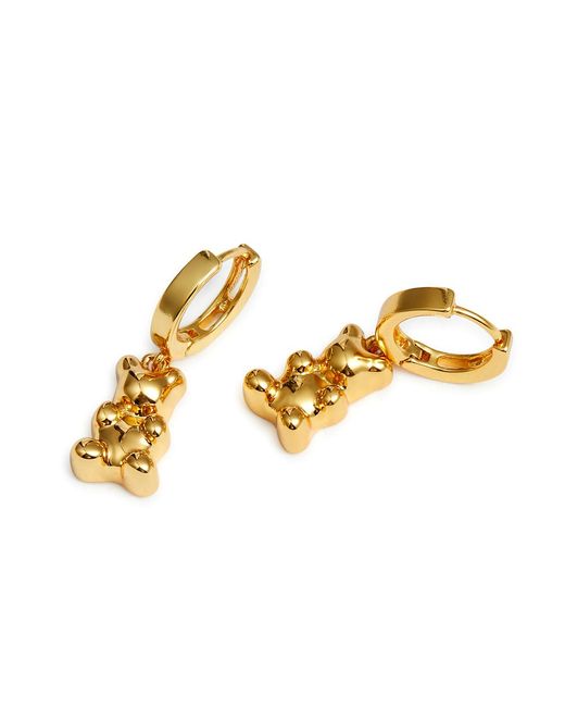 Crystal Haze Jewelry Metallic Heart 18kt Stud Earring, Stud Earrings,