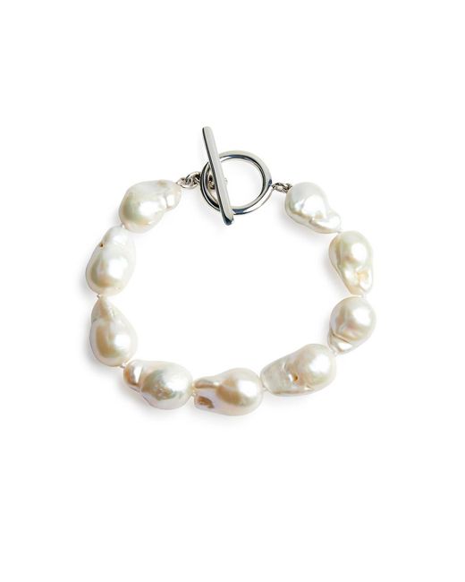 Agmes White Embellished Bracelet