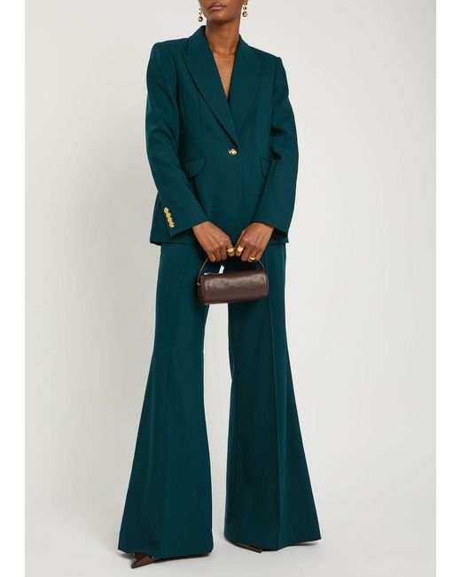 Zimmermann Green Rebellion Stretch-Wool Blazer