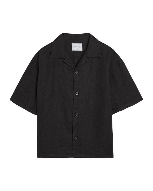 MKI Miyuki-Zoku Black Vacation Linen Shirt for men