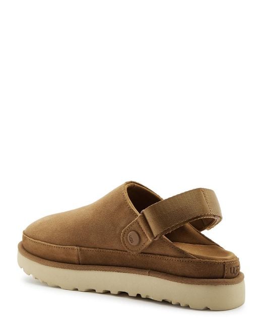 Ugg Brown Goldenstar Clog Suede Sliders