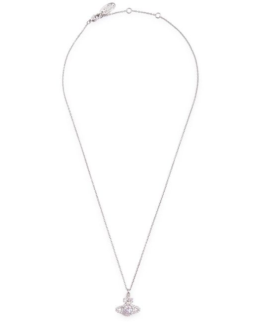 Vivienne Westwood White Valentina Platinum-plated Necklace