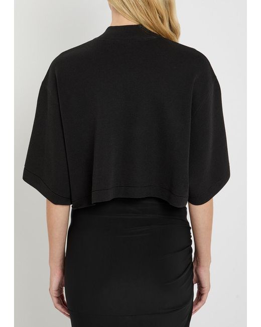 Alaïa Black Knit Crop Top