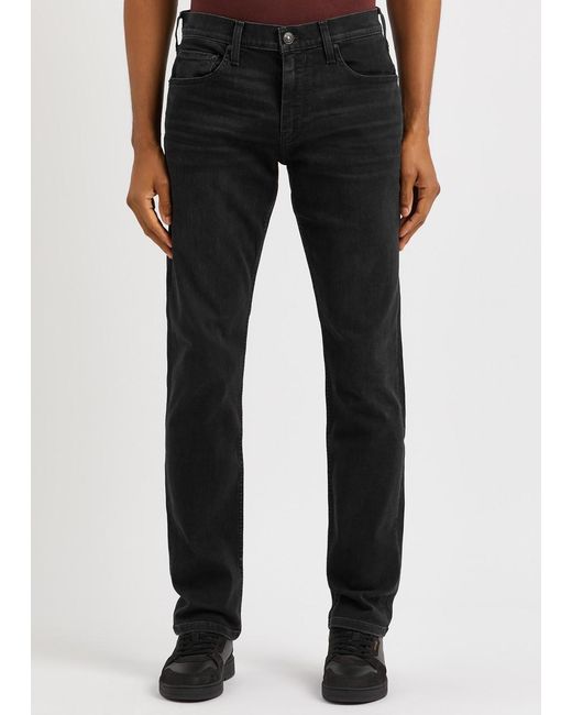 PAIGE Black Federal Slim Straight-leg Jeans for men