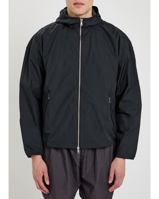MKI Miyuki-Zoku Black Hyperlight Wind Logo Nylon-Blend Jacket for men