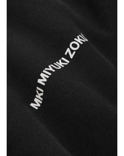 MKI Miyuki-Zoku Black Uniform Hooded Cotton-Blend Sweatshirt for men