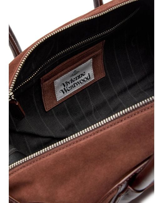 Vivienne Westwood Brown Shirley Small Suede Shoulder Bag