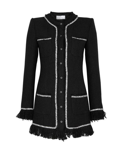 GIUSEPPE DI MORABITO Black Crystal-embellished Tweed Mini Dress