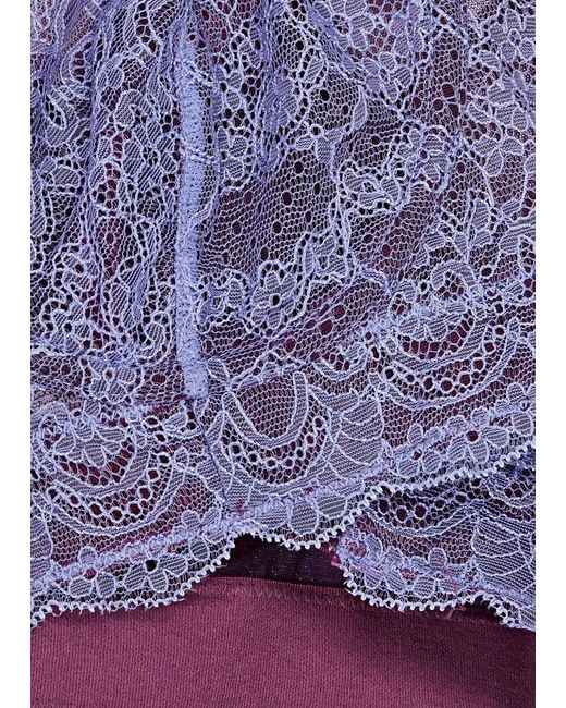 Dora Larsen Purple Savannah Lace And Tulle Underwired Bra