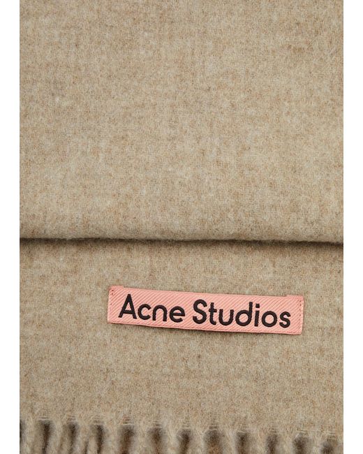 Acne Natural Canada Wool Scarf for men