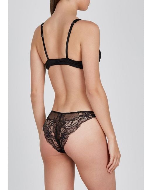 Fleur Of England Black Signature Lace Balcony Bra