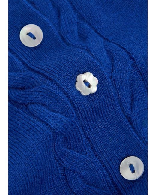 Damson Madder Blue Voula Wool And Cashmere-Blend Cardigan