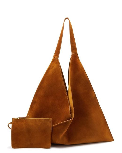 Khaite Brown Sara Suede Tote