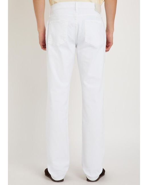 PAIGE White Normandie Slim Straight-Leg Jeans for men